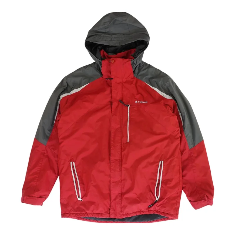 Red Color Block Coat