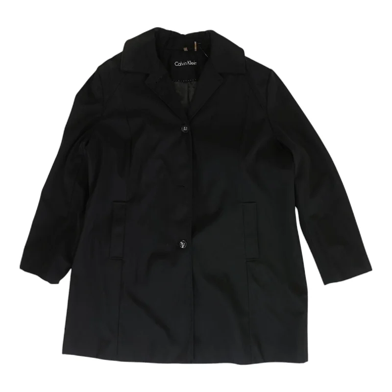 Black Solid Topcoat Coat