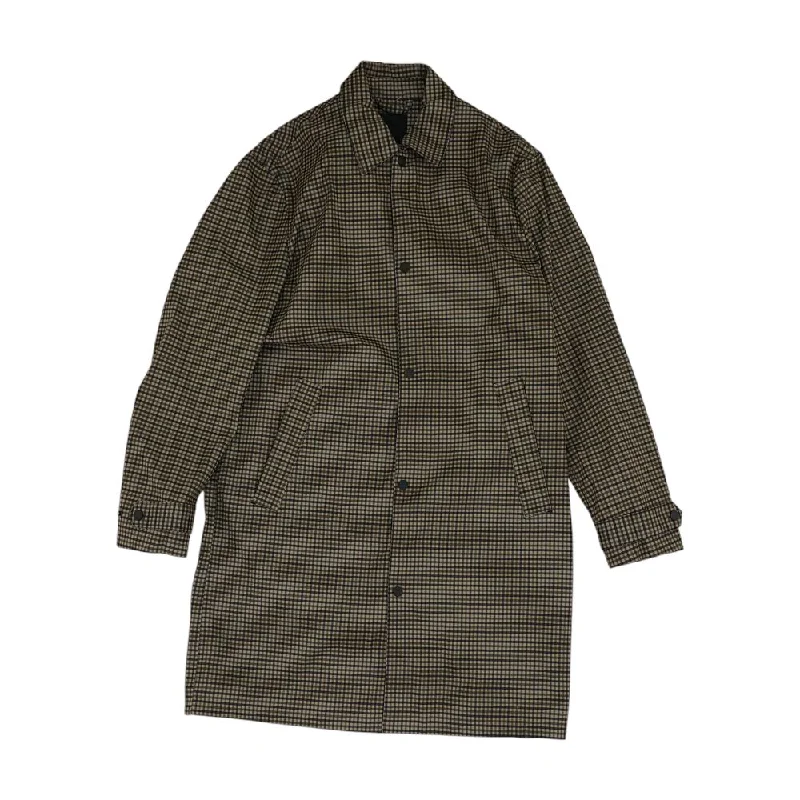 Brown Check Rain Coat