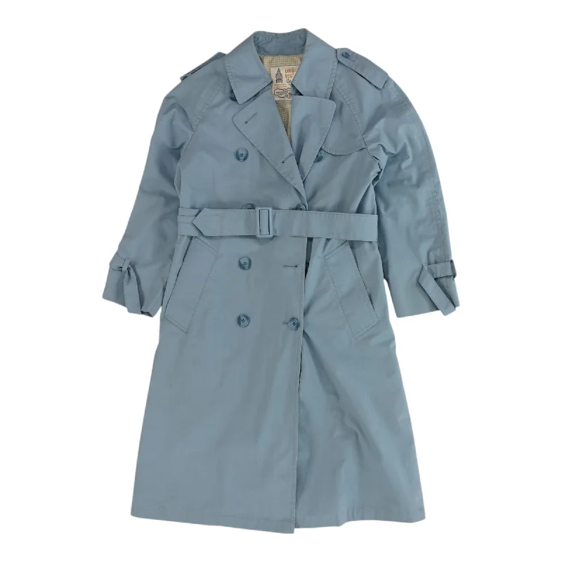 Blue Solid Topcoat Coat