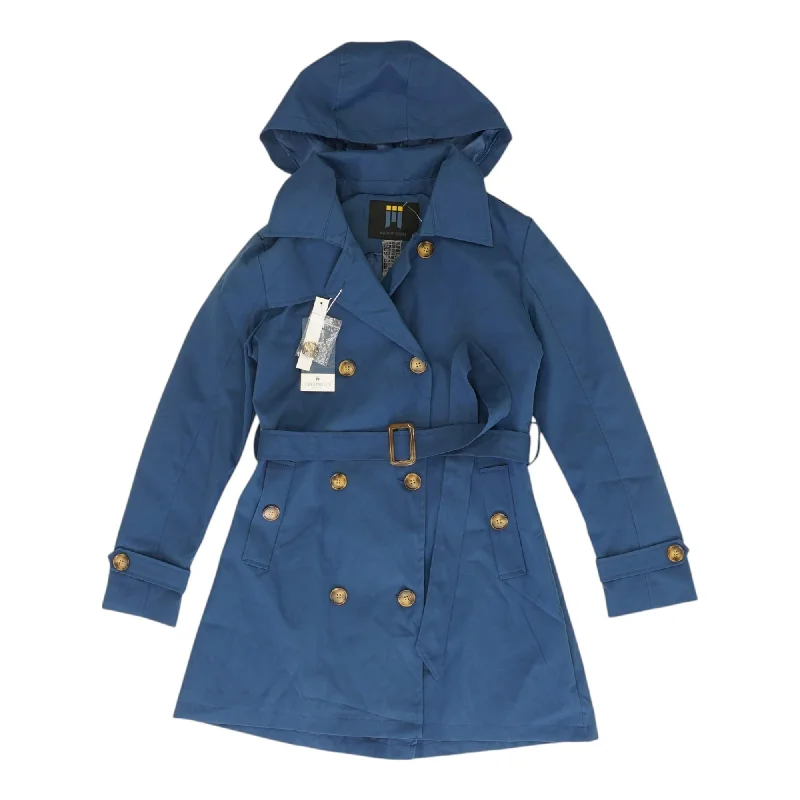Blue Solid Topcoat Coat