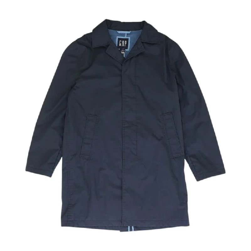 Navy Solid Topcoat Coat
