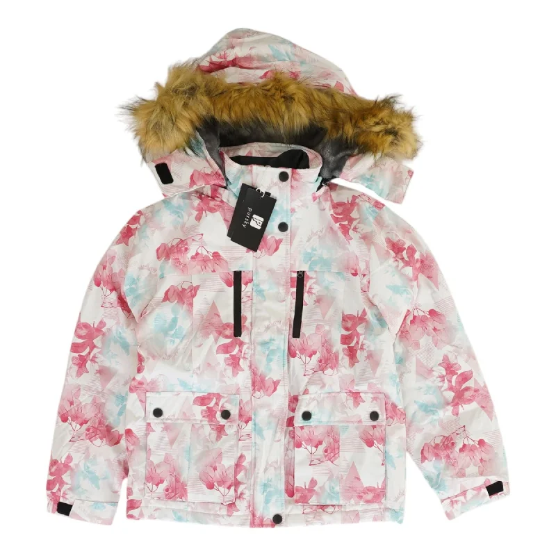 White Floral Coat
