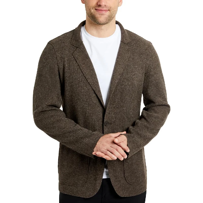 Kenneth Cole Mens Ribbed Knit Sportcoat