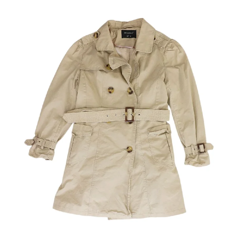 Tan Solid Rain Coat
