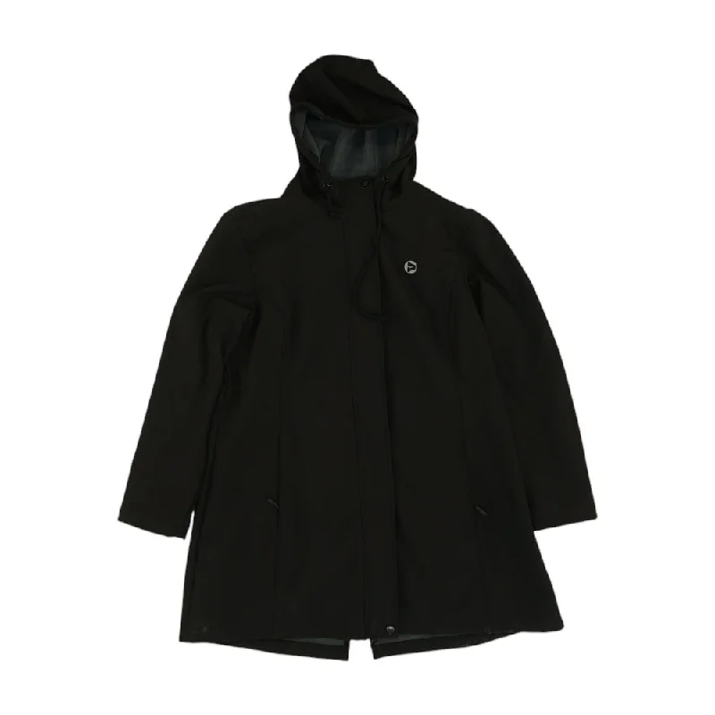 Black Solid Topcoat Coat