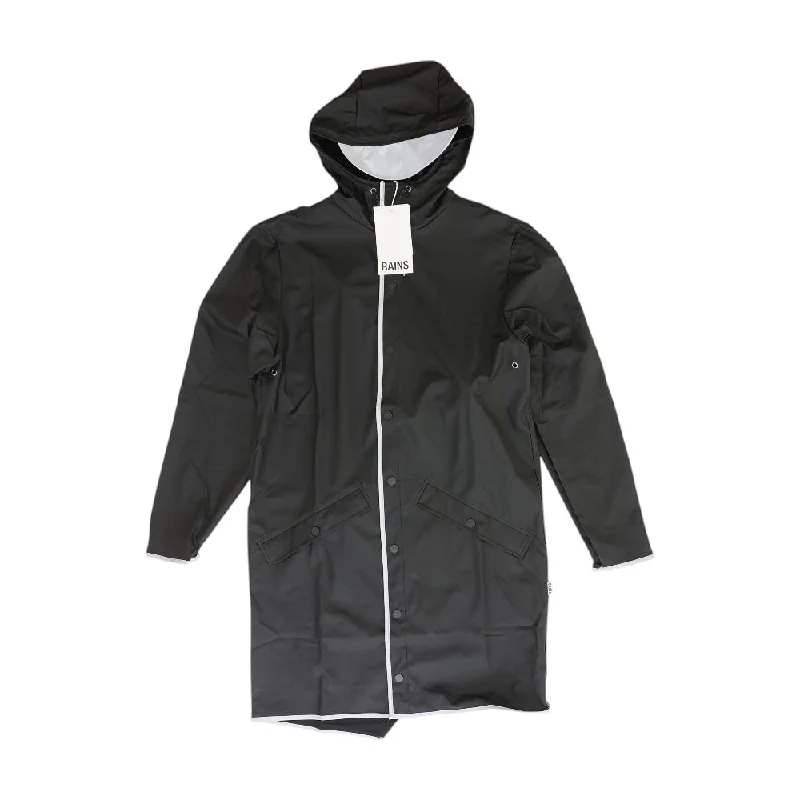 Black Solid Rain Coat