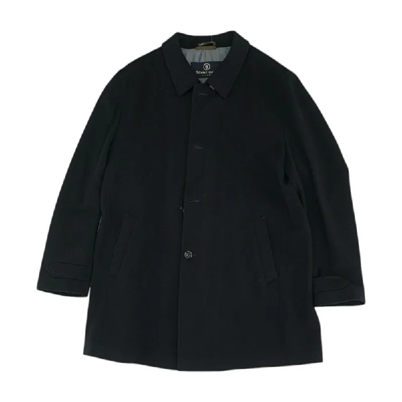 Navy Solid Topcoat Coat