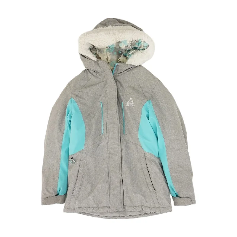 Gray Solid Topcoat Coat