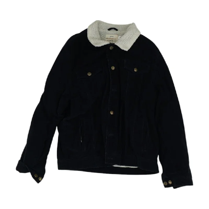 Navy Solid Bomber Coat