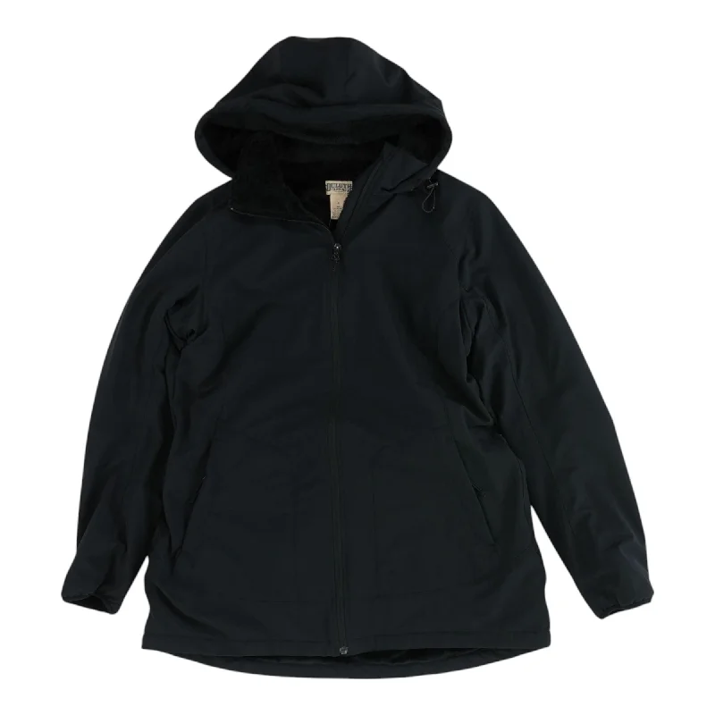 Black Solid Topcoat Coat