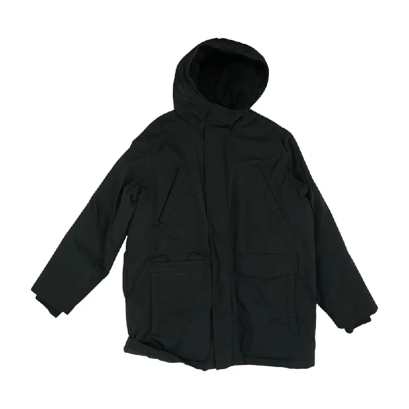 Black Solid Topcoat Coat