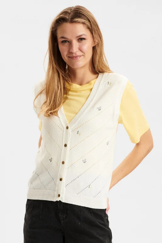 NUHELLA WAISTCOAT - Cloud Dancer