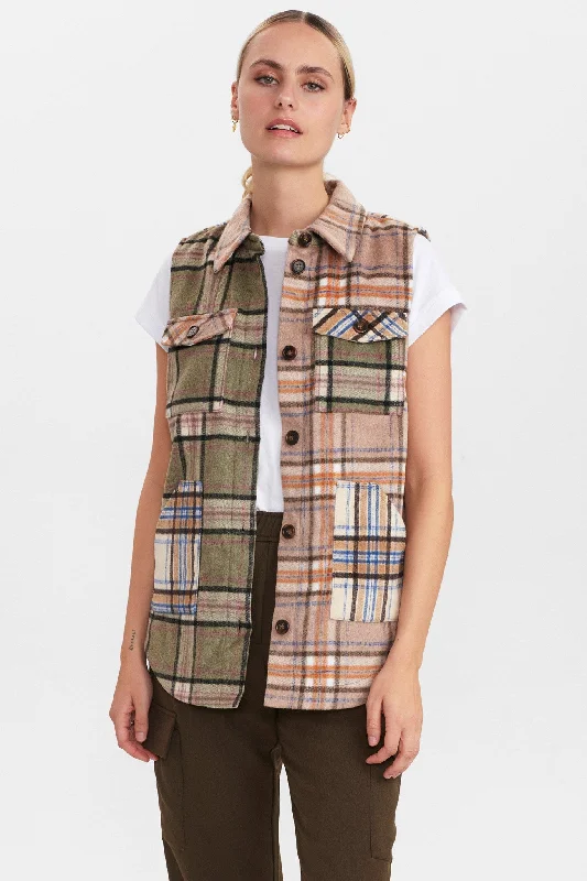NUBINA WAISTCOAT - Grape leaf