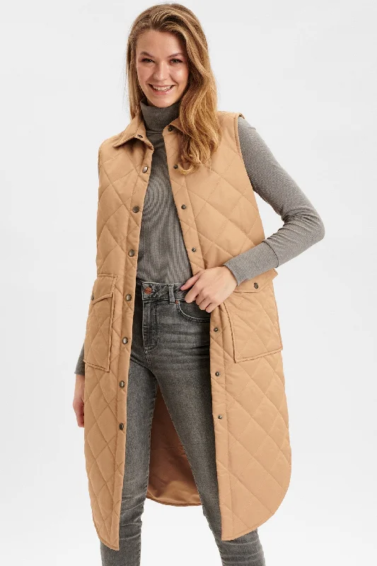 NUCARTER WAISTCOAT - Tannin