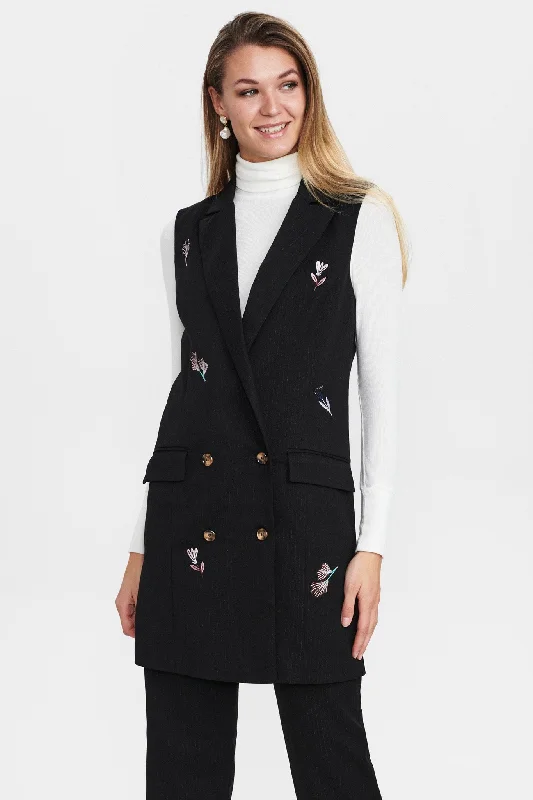 NUASRA WAISTCOAT - Caviar