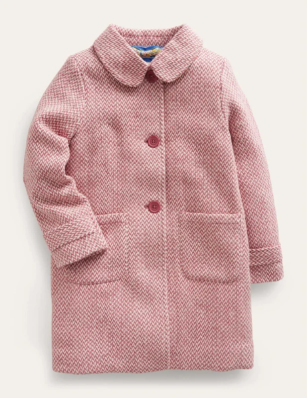 Wonderful Wool Blend Coat-Pink Twill