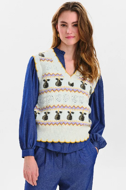 NUEBBALENE WAISTCOAT - Cloud Dancer