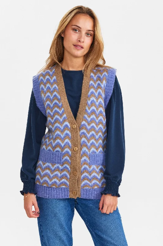 NUALLIS KNIT WAISTCOAT - Marlin