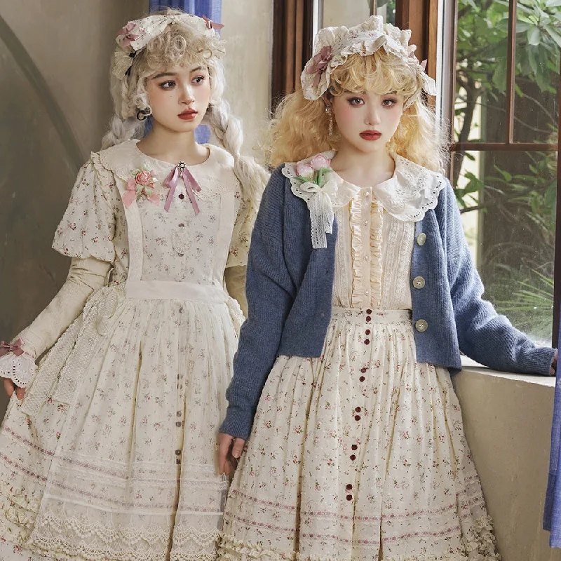 Miss Point~Flowers with Alice~Vintage Lolita Winter Fall Knitted Sweater Coat