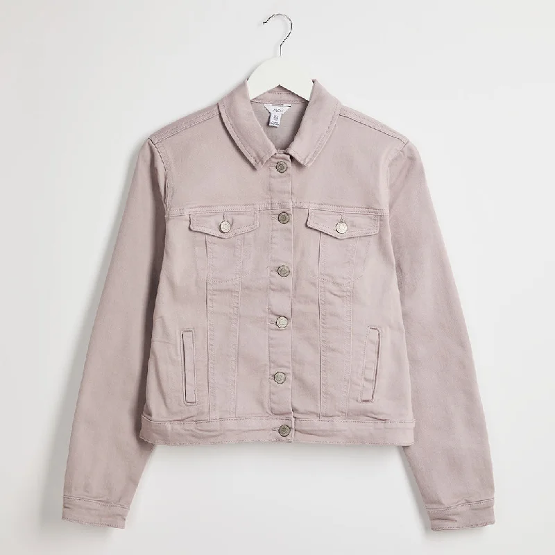 Ladies Grey Denim Jacket