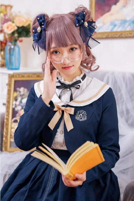 Chess Story~Preppy Style Violin Embroidery Lolita Suit