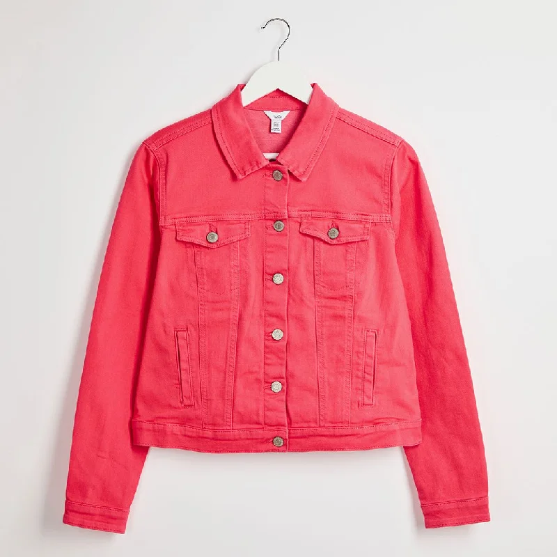 Ladies Coral Denim Jacket