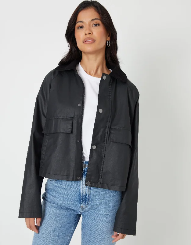 Women's Black Waxed Jacket