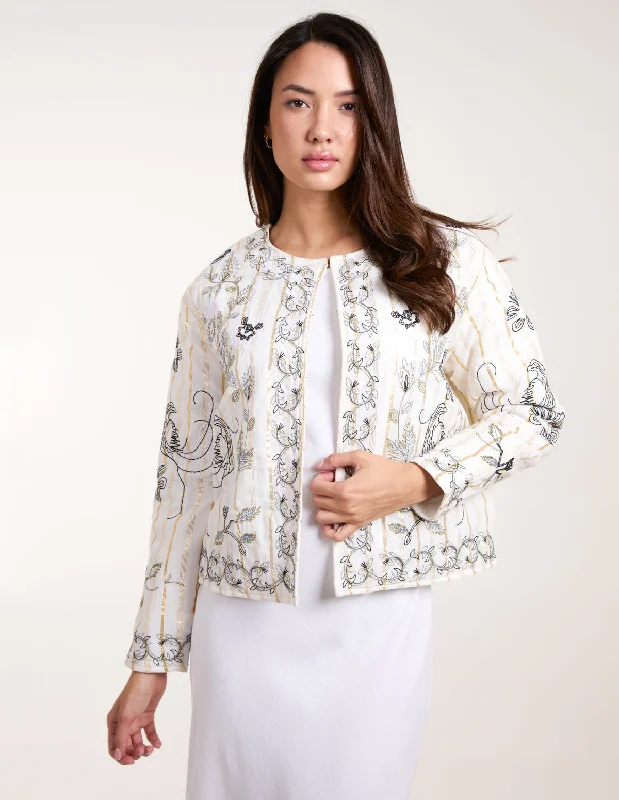 Embroidered Quilted Jacket