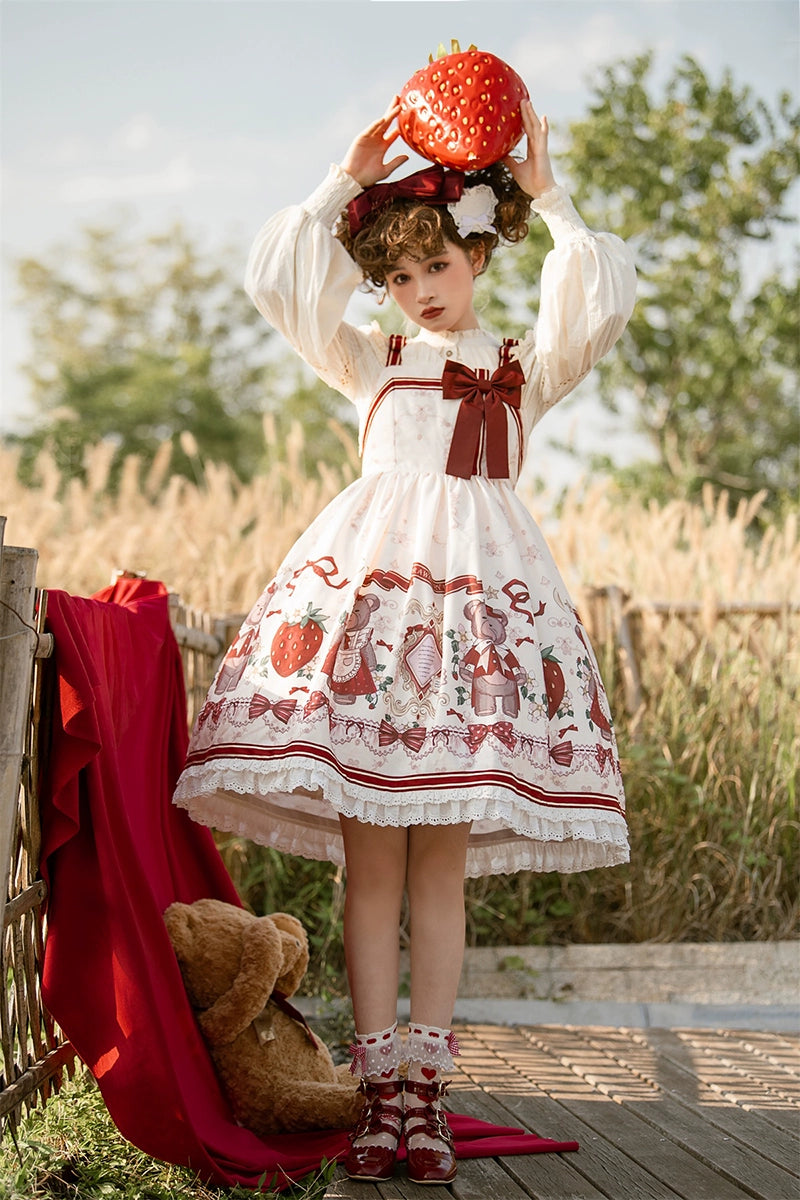 Your Princess~Winter Gift~Kawaii Lolita JSK and Coat Set