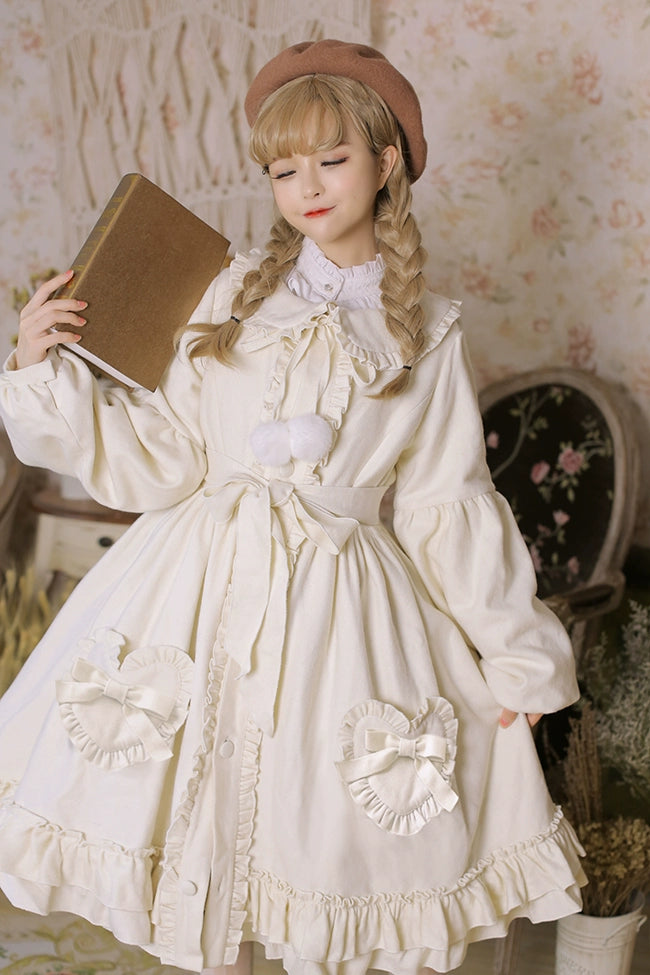 Dawn and Morning~Winter Lolita Coat Lovely Lolita Wool Coat Dress