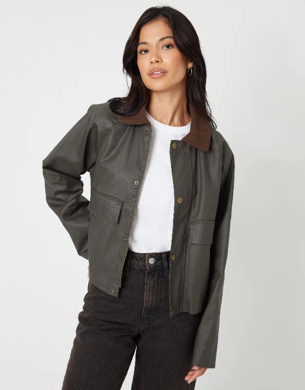 Women's Khaki Waxed Jacket
