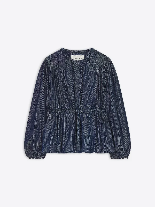 Denim drawstring jacket