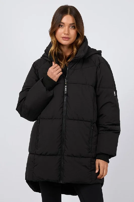 All About Eve Remi Luxe Midi Puffer Black