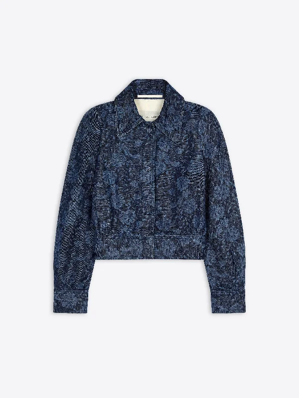 Printed denim jacket