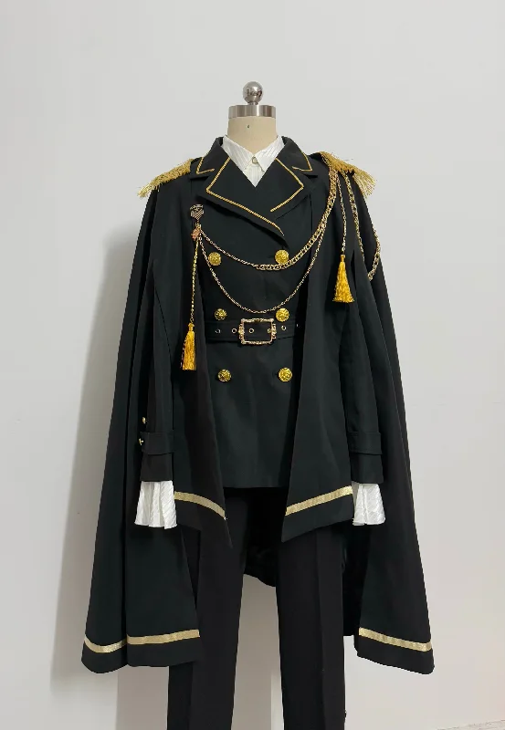 Gazing Galactic~Dawnbreak~Ouji Lolita Pants Suit with Military Coat and Cape