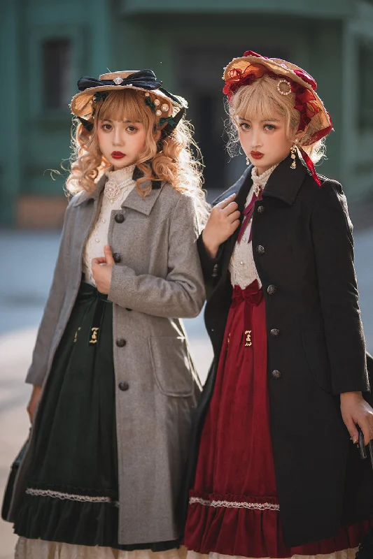 black coat + cape