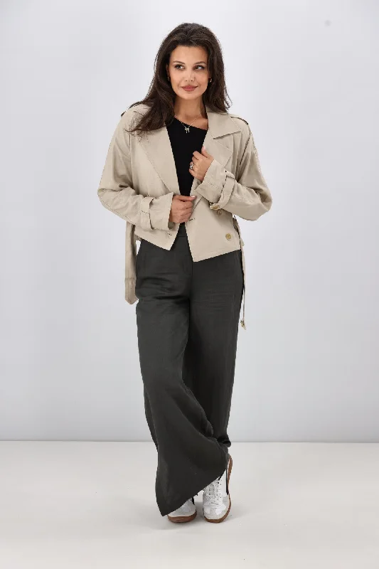 All About Eve Toledo Crop Trench Bone