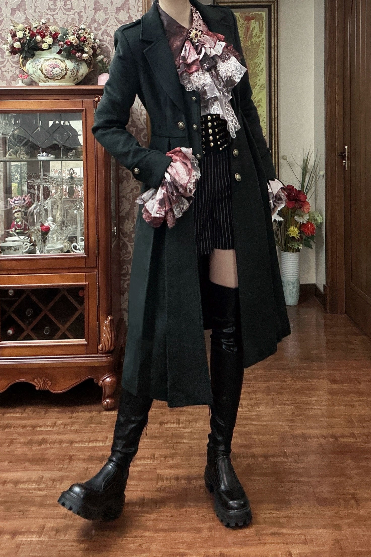 Gazing Galactic~Ouji Lolita Coat Winter Gothic Prince Wool Outwear