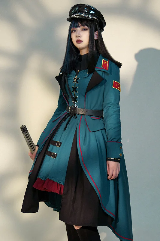 Cyan Lolita~Dwanguard~Military Lolita JSK and Jacket