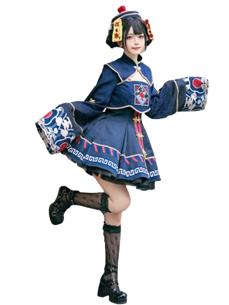 (BFM)Sakurahime~Little Zombie~Zombie Lolita Jumper Dress Cute Lolita Coat Set