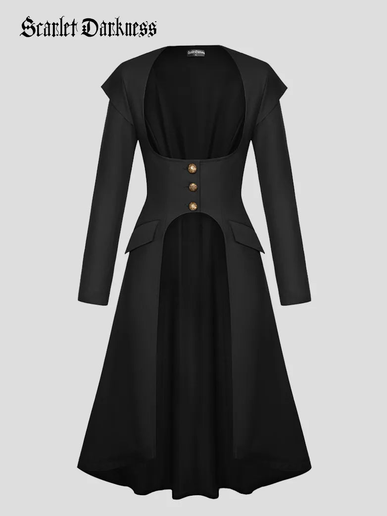 Stempunk Military Jacket Coat with Pocket