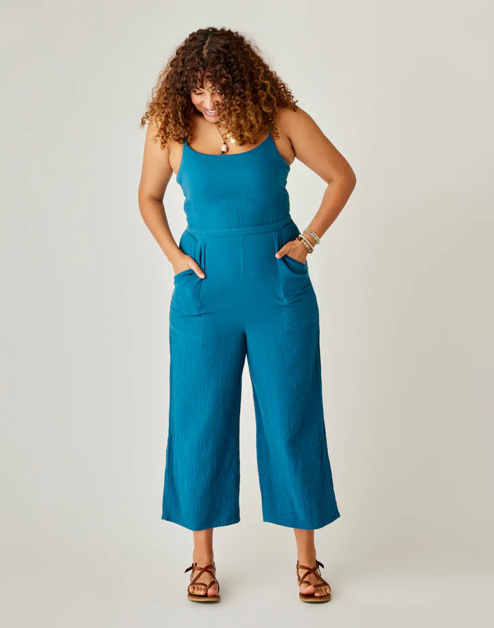Women's Knox Gauze Jumpsuit - Azul