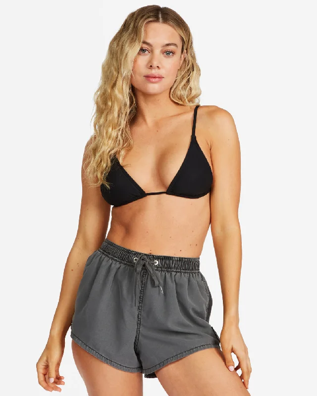 Sol Searcher Overdyed Volley Swim Short - Black Pebble