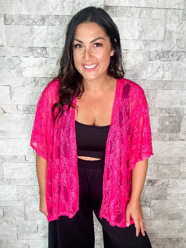 Let Me Love You Cardigan in Fuchsia (S-3XL)
