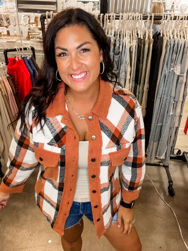 Oversized Plaid Self Tie Jacket (S-L)