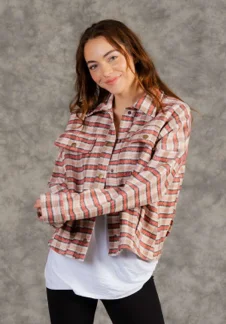 Plaid Rust/Mocha Jacket (S-L)