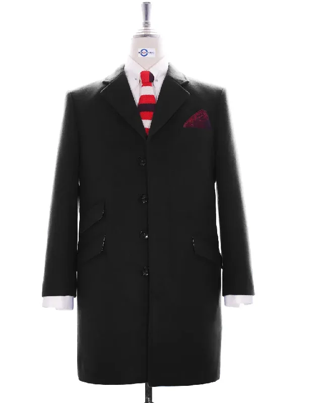 Overcoat Women's | Black Womens Long  Coat
