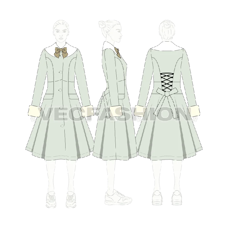 Women's Old Vintage Classic English Coat