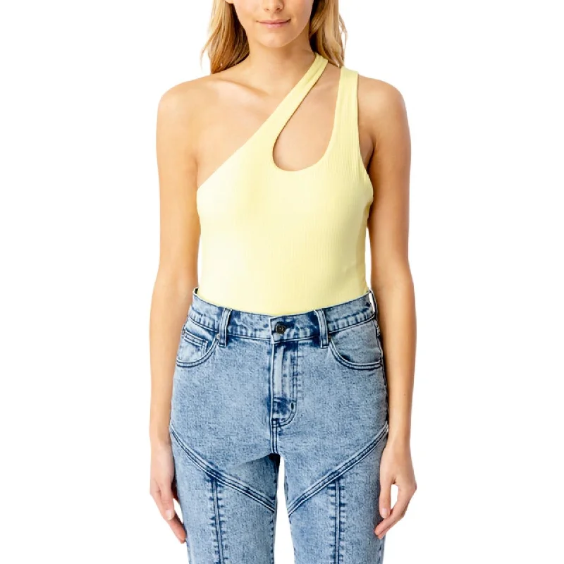 Bardot Womens Pia Cut Out Ribbed Bodysuit
